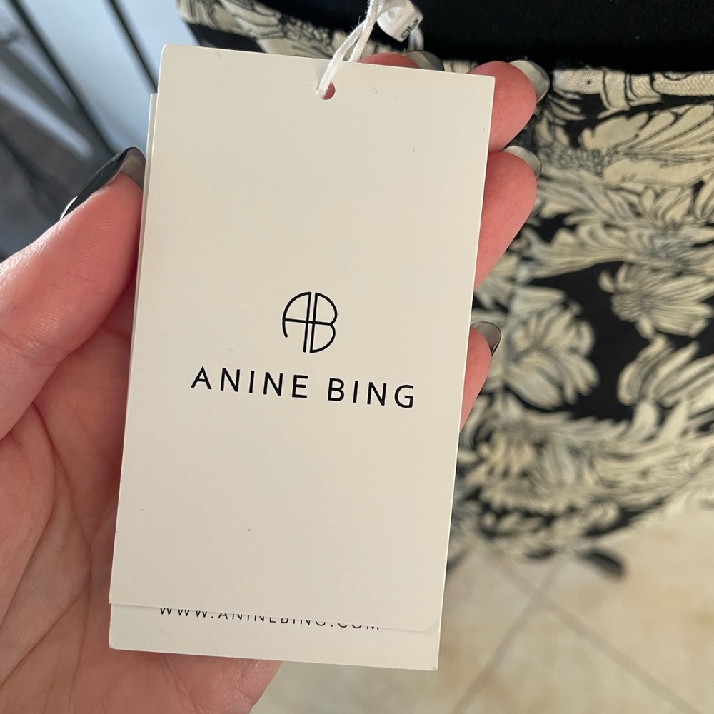 Anine Bing Cream Sheath Mini Dress Spaghetti Strap - Picture 3 of 4